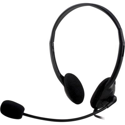 Deltaco Headset HL2, 2x3.5mm, 2m, Black
